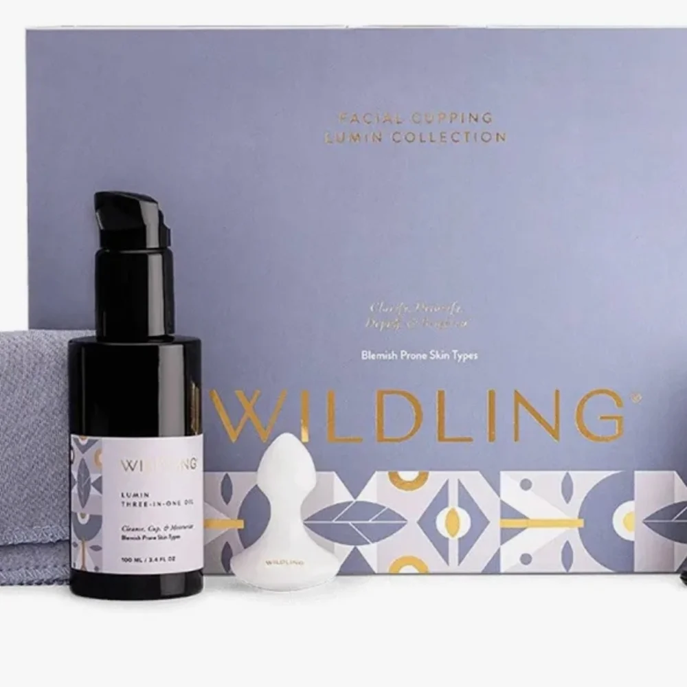 Skincare Set with Purple and Black Accents